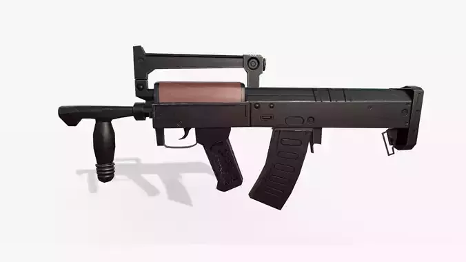 Groza Rifle Low-poly 3D model