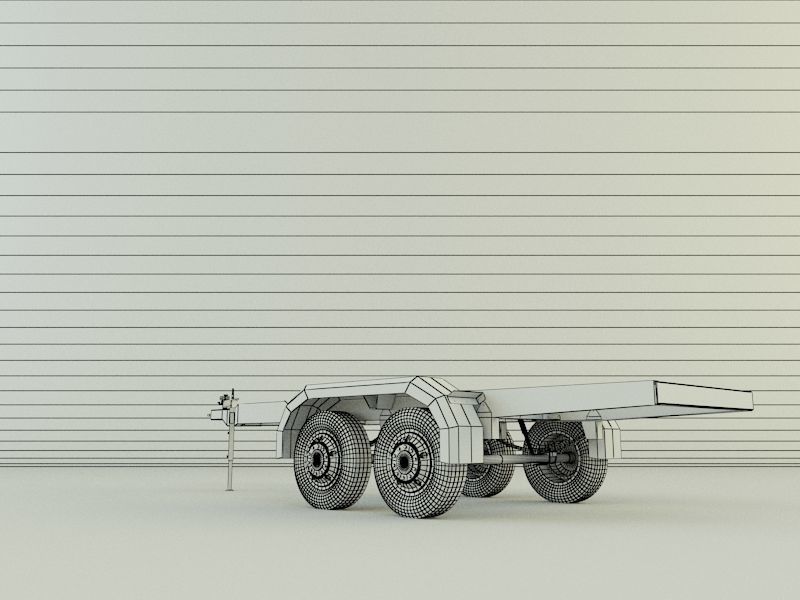 two axle empty trailer 3D model_17