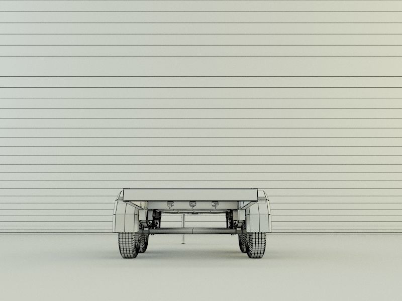 two axle empty trailer 3D model_16