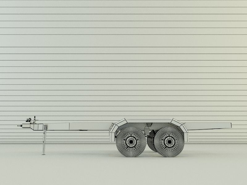 two axle empty trailer 3D model_18