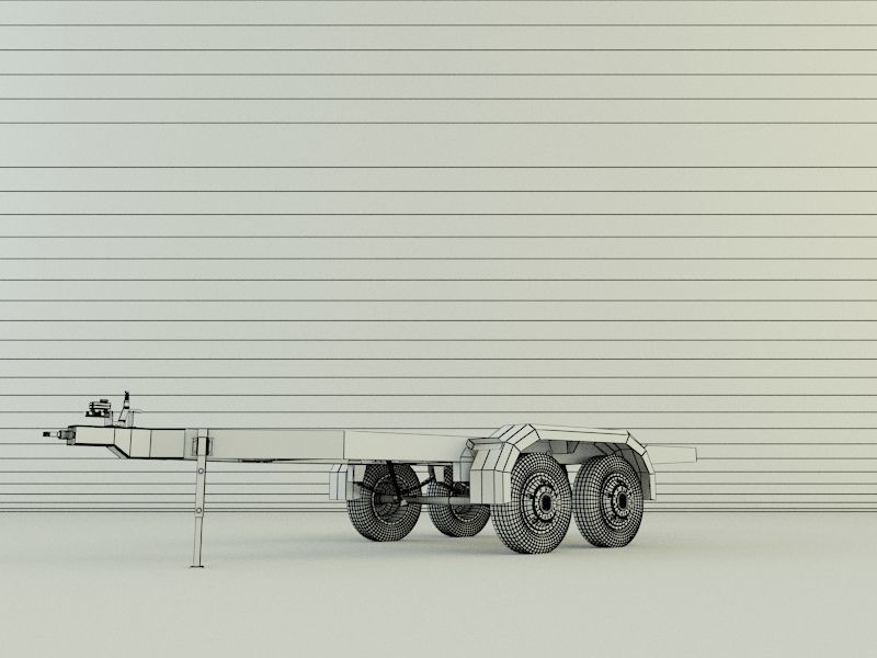 two axle empty trailer 3D model_19