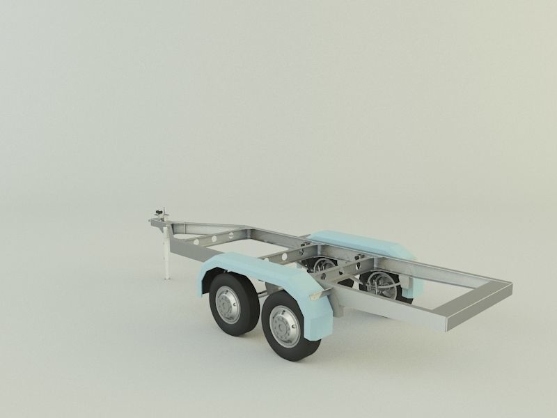 two axle empty trailer 3D model_6