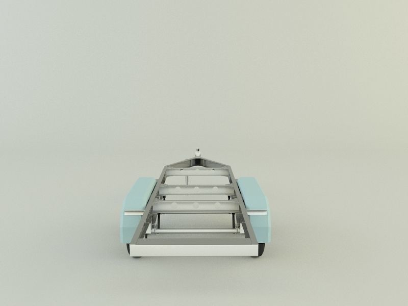 two axle empty trailer 3D model_5