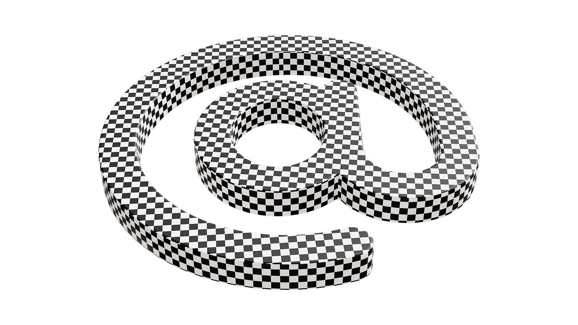 At E-mail Sign Low-poly 3D model_10