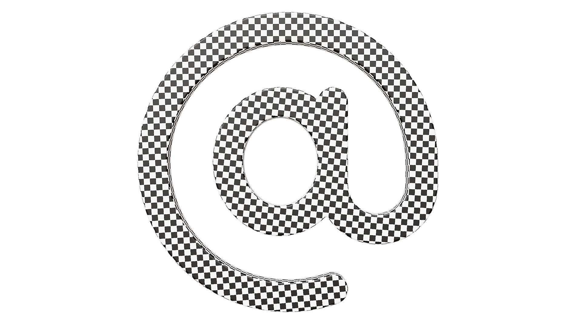 At E-mail Sign Low-poly 3D model_14