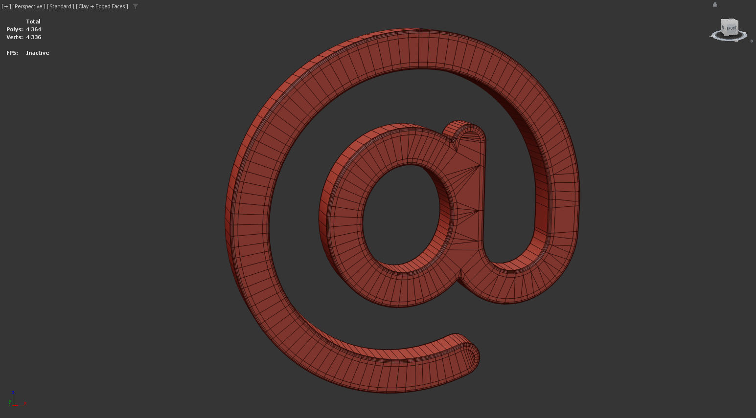 At E-mail Sign Low-poly 3D model_17