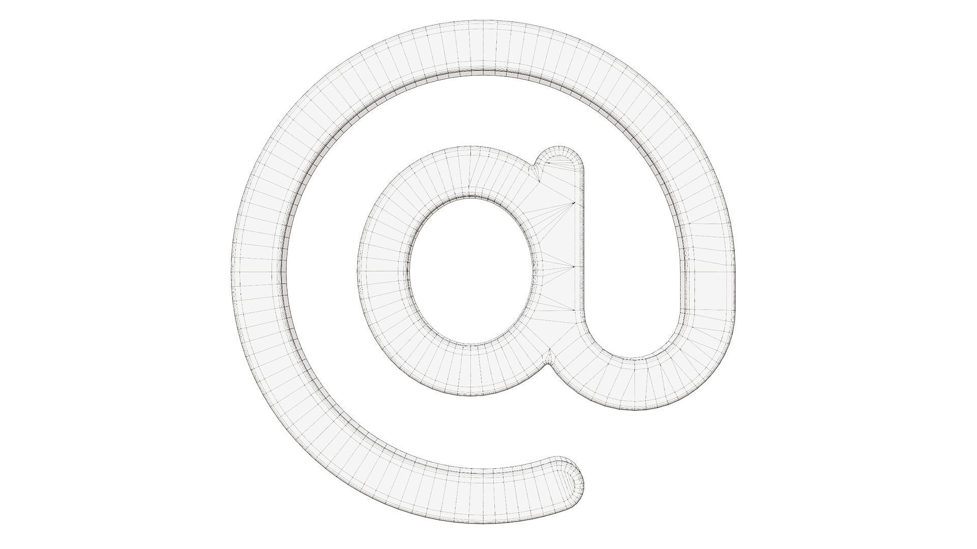 At E-mail Sign Low-poly 3D model_13