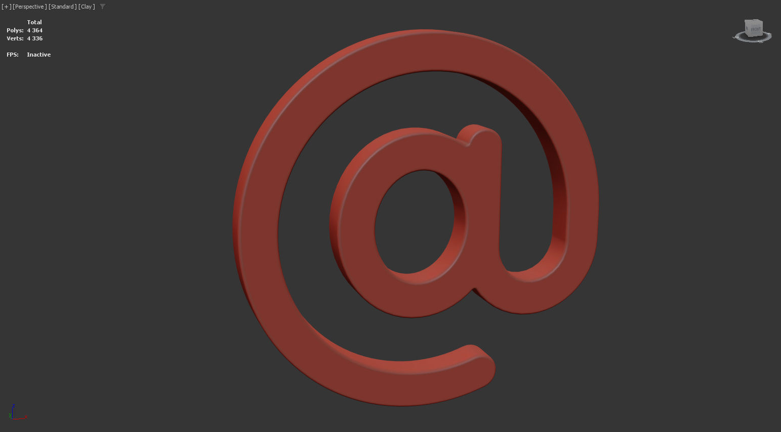 At E-mail Sign Low-poly 3D model_15