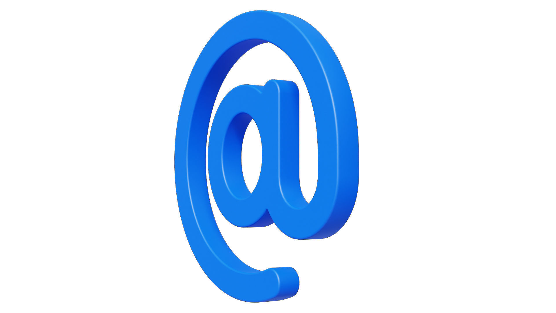 At E-mail Sign Low-poly 3D model_3