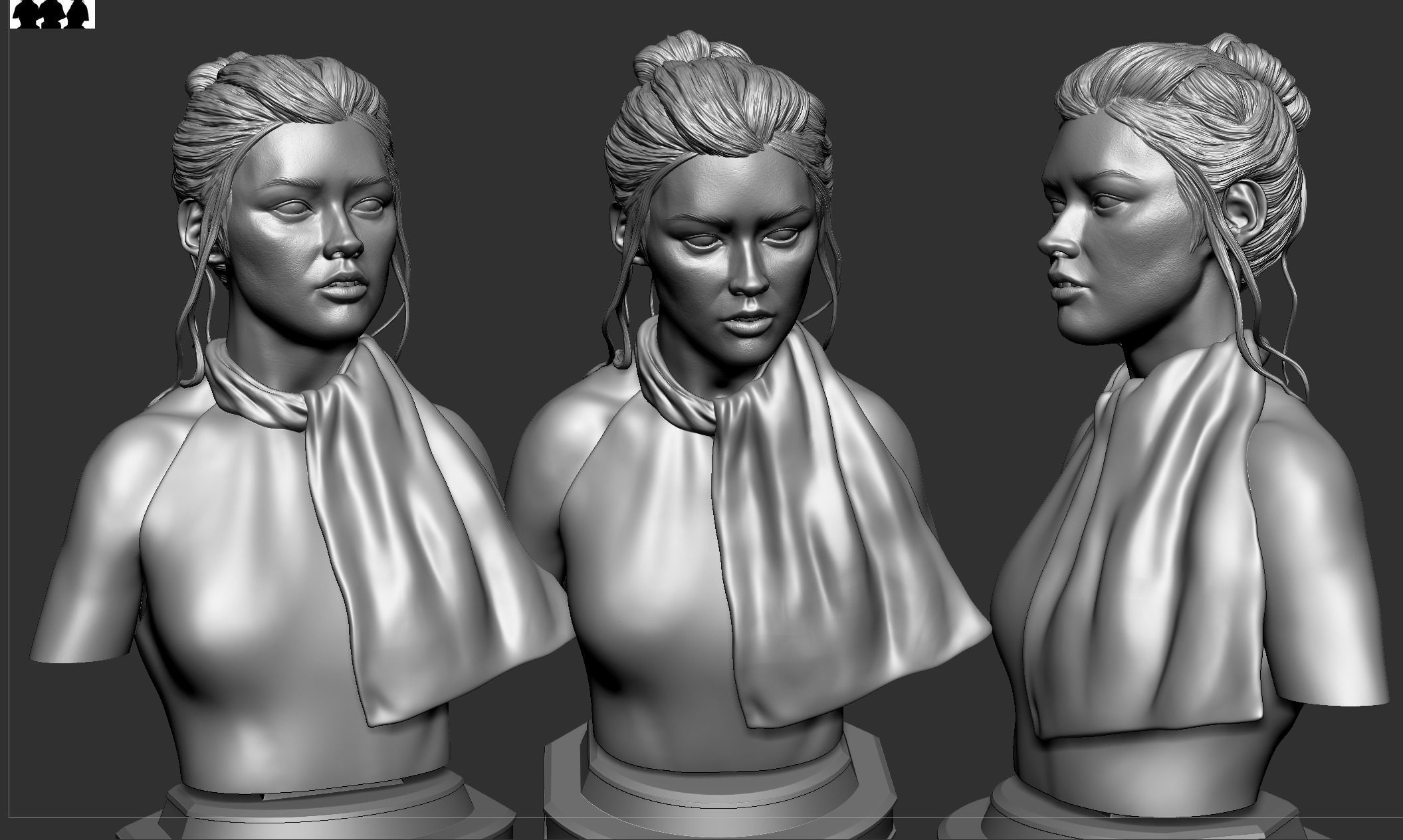 Liza Soberano Bust 3D print model_4