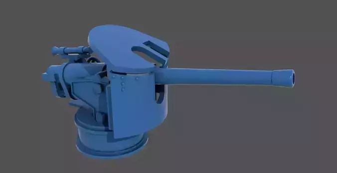 120-40mm WW2 Italian Howitzer-Obice - Personal lic 1-200 scale 3D print model