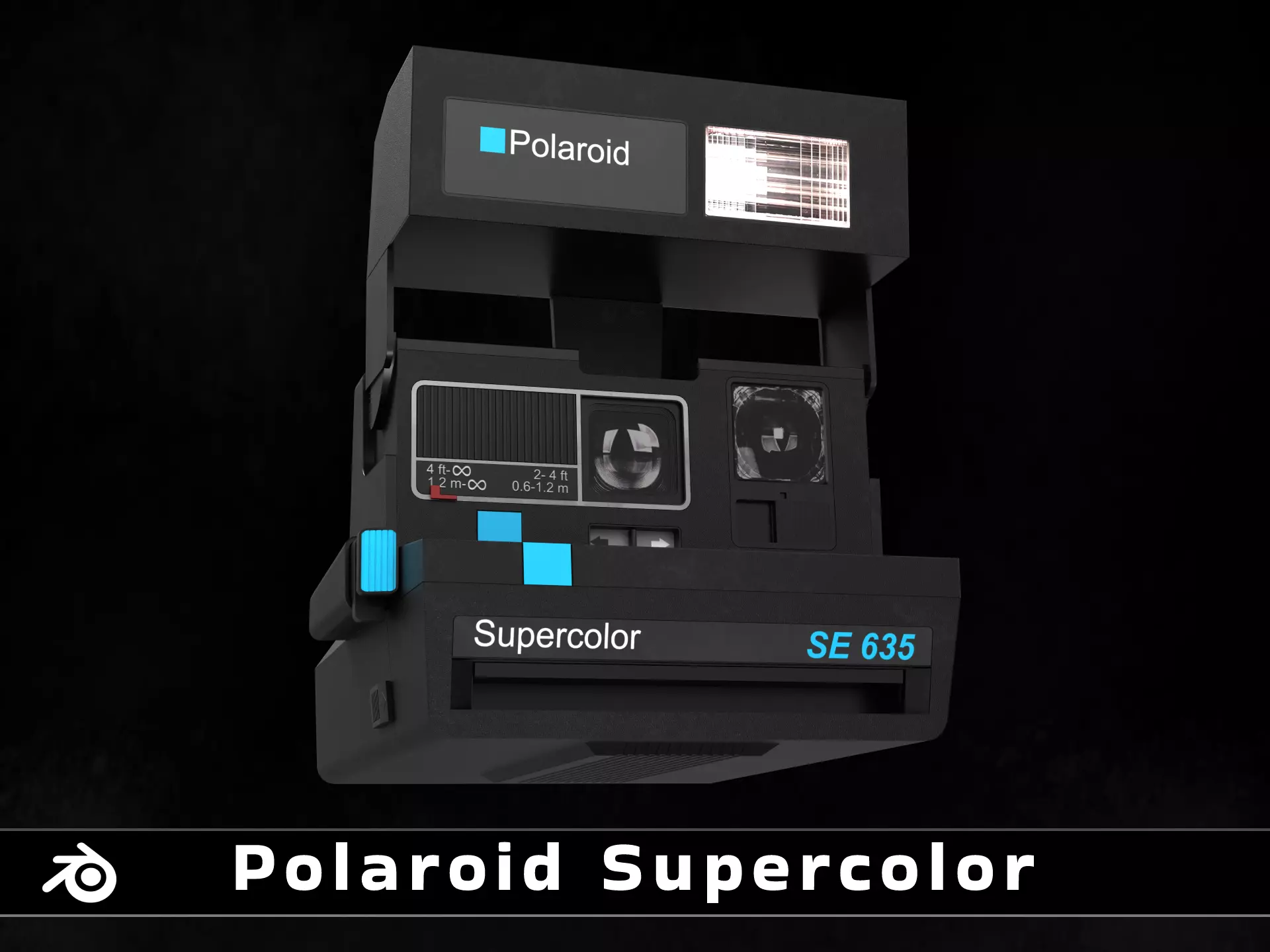 Polaroid Camera Supercolor SE 635 Low-poly 3D model