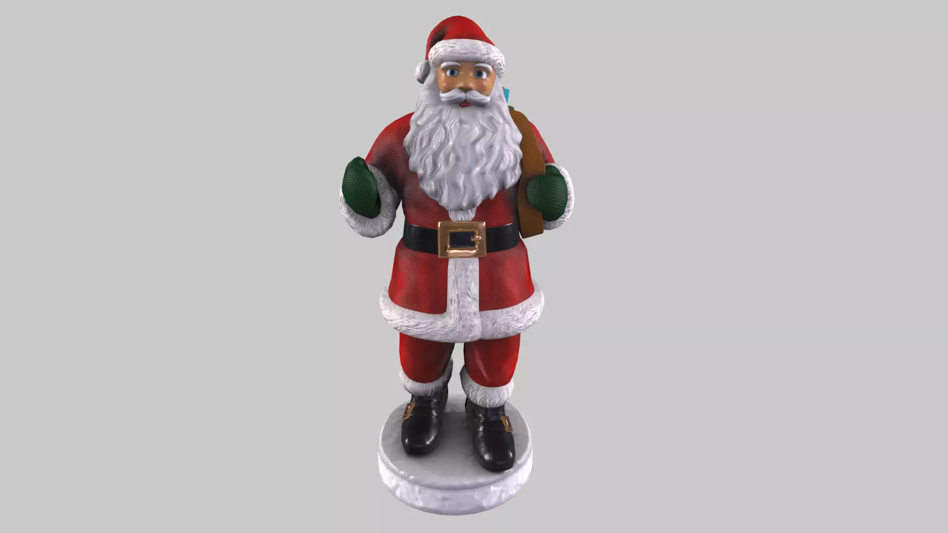 Santa Claus Low-poly 3D model_0