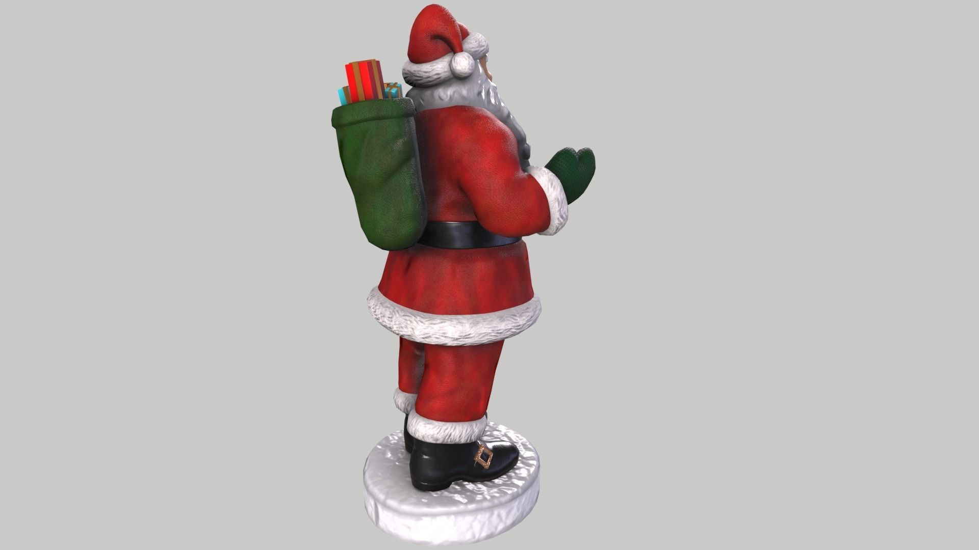 Santa Claus Low-poly 3D model_3
