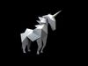 Origami Unicorn Low-poly 3D model_1