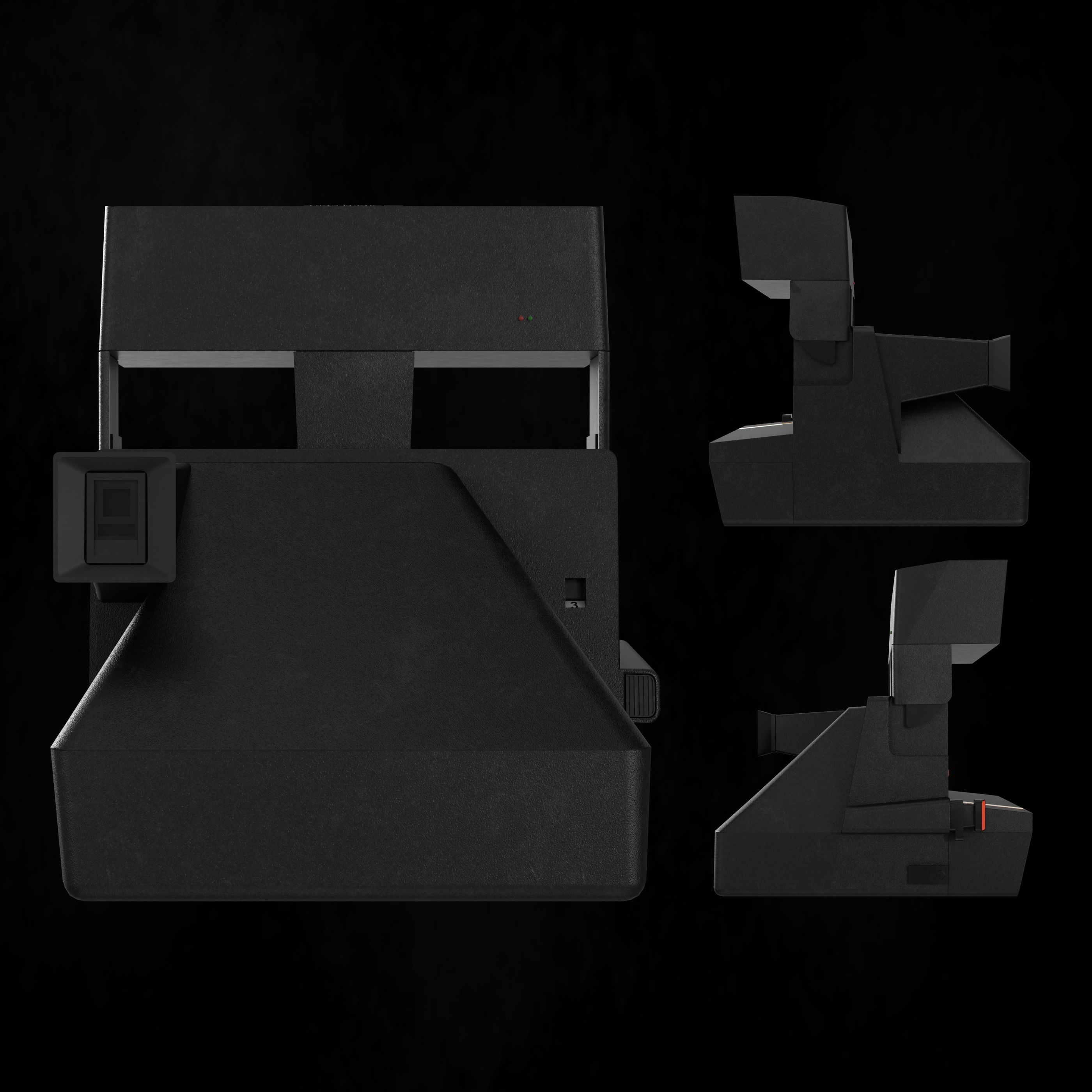 Polaroid Camera Supercolor 635 CL Low-poly 3D model_6