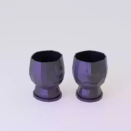 Printable pot for indoor plants with drainage plate base plate 