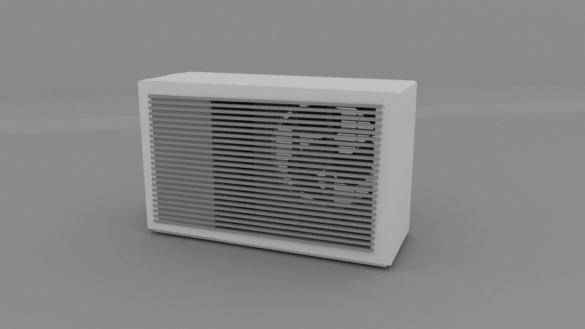 AC outdoor model Low-poly 3D model_1
