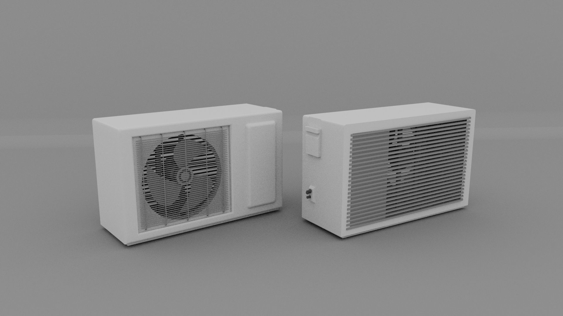 AC outdoor model Low-poly 3D model_2