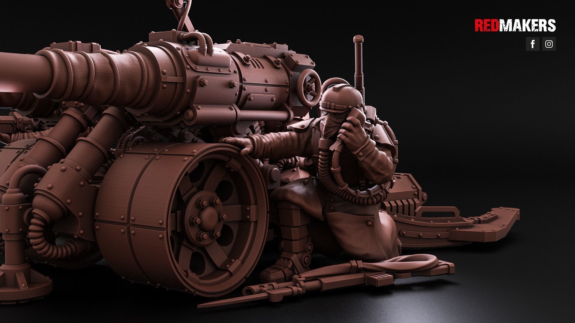 Field Gun and Heavy Laser Cannon - Death Division 3D print model_17