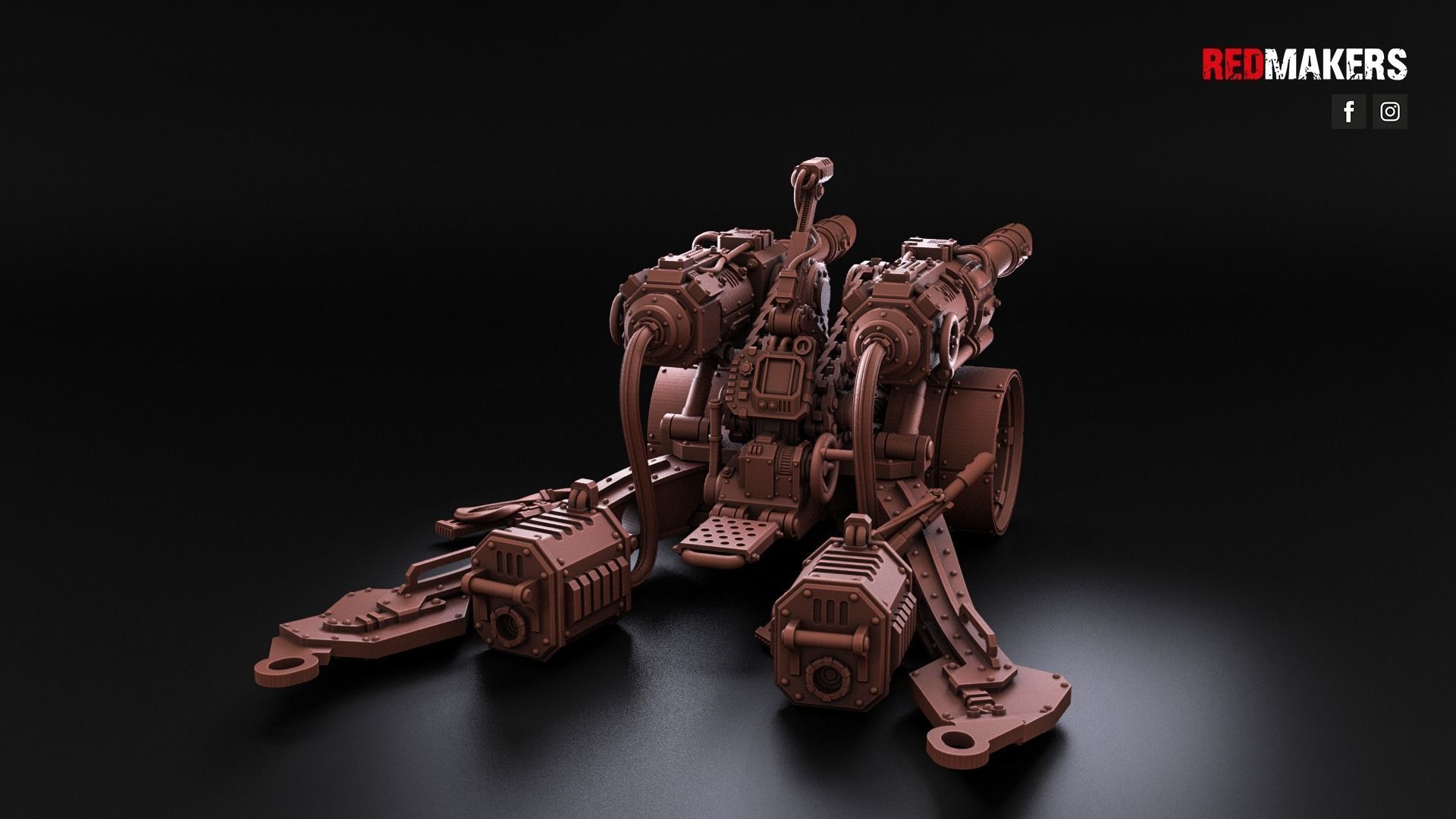 Field Gun and Heavy Laser Cannon - Death Division 3D print model_16