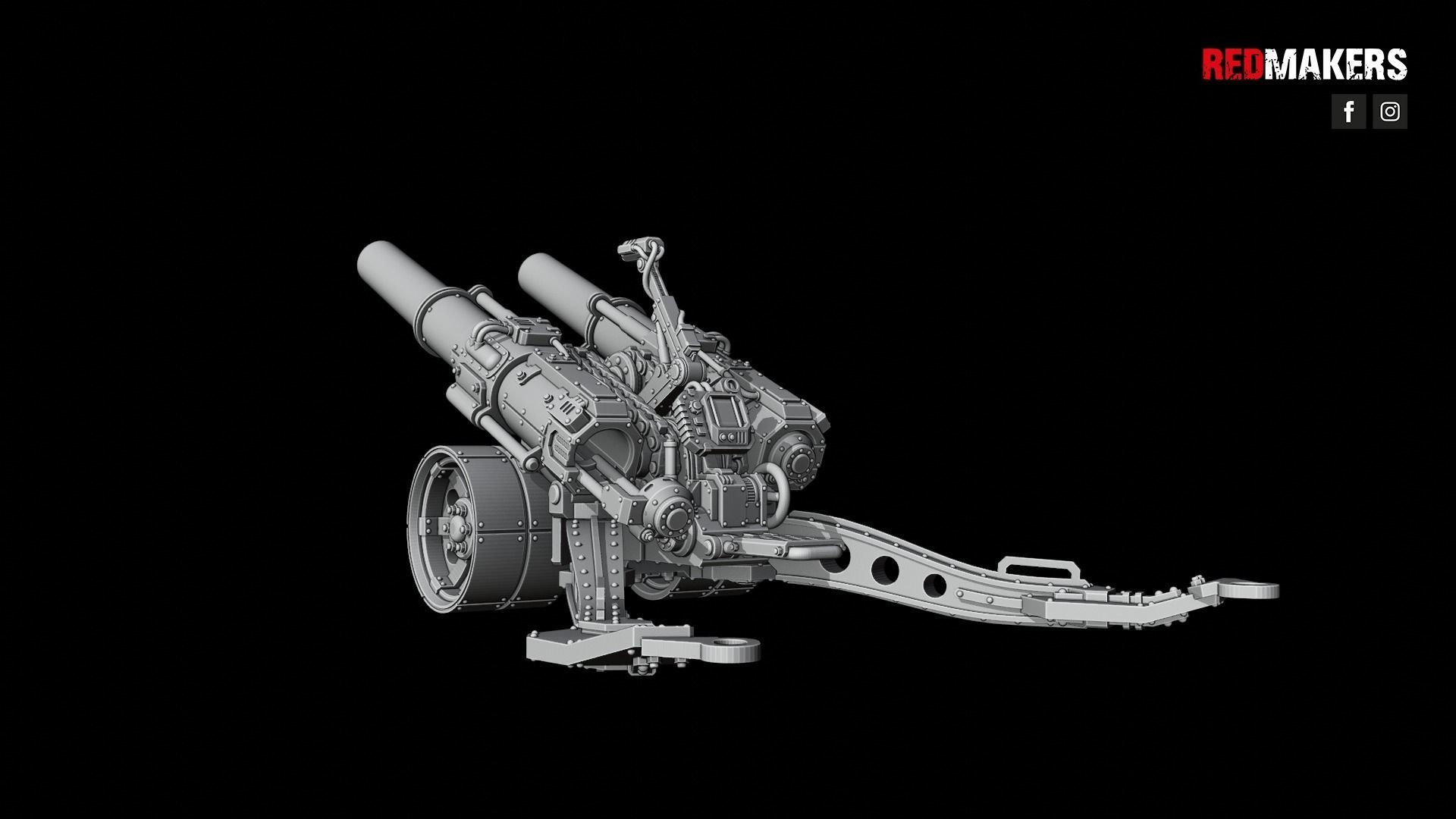 Field Gun and Heavy Laser Cannon - Death Division 3D print model_22