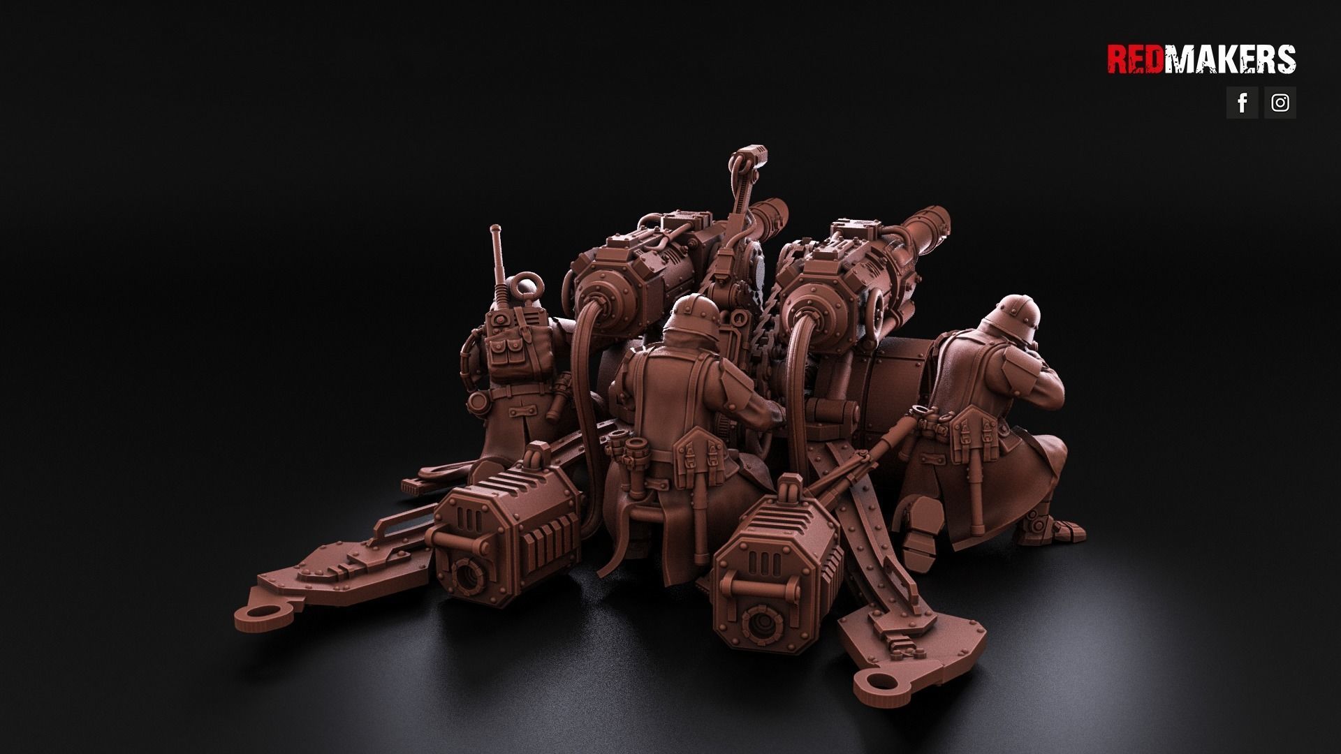 Field Gun and Heavy Laser Cannon - Death Division 3D print model_15