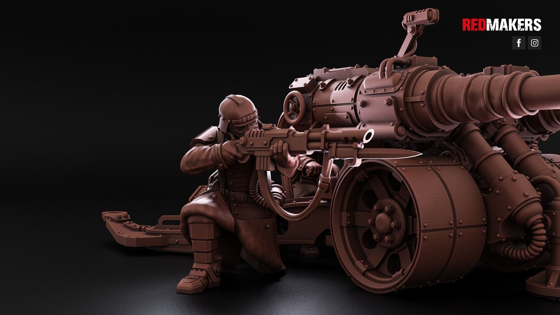 Field Gun and Heavy Laser Cannon - Death Division 3D print model_18