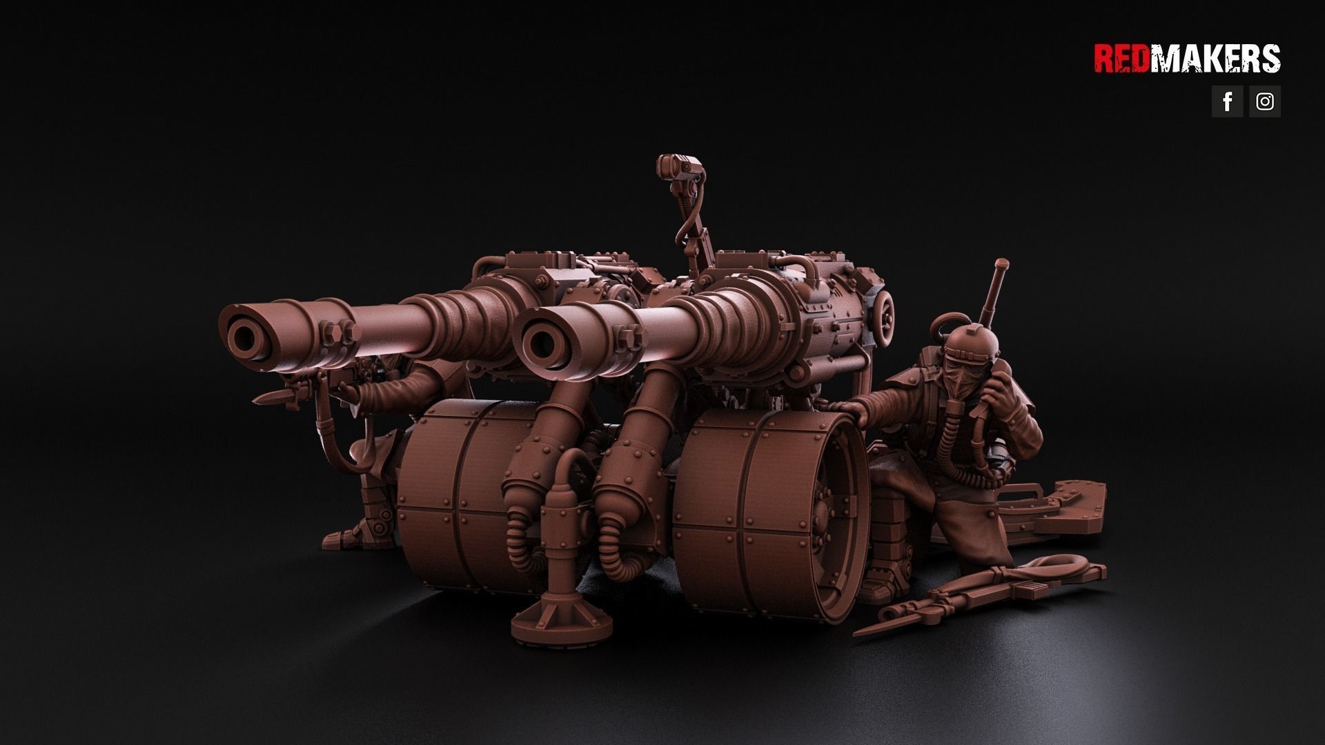 Field Gun and Heavy Laser Cannon - Death Division 3D print model_13