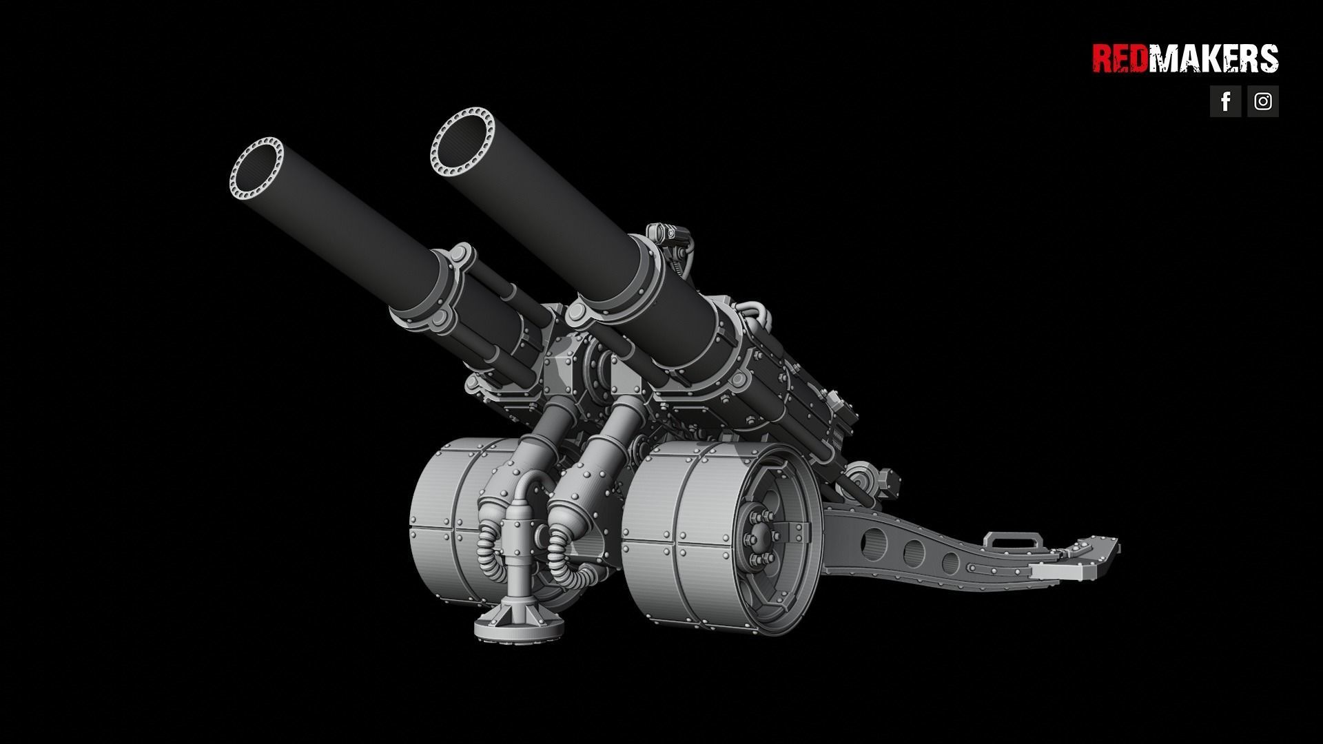 Field Gun and Heavy Laser Cannon - Death Division 3D print model_19