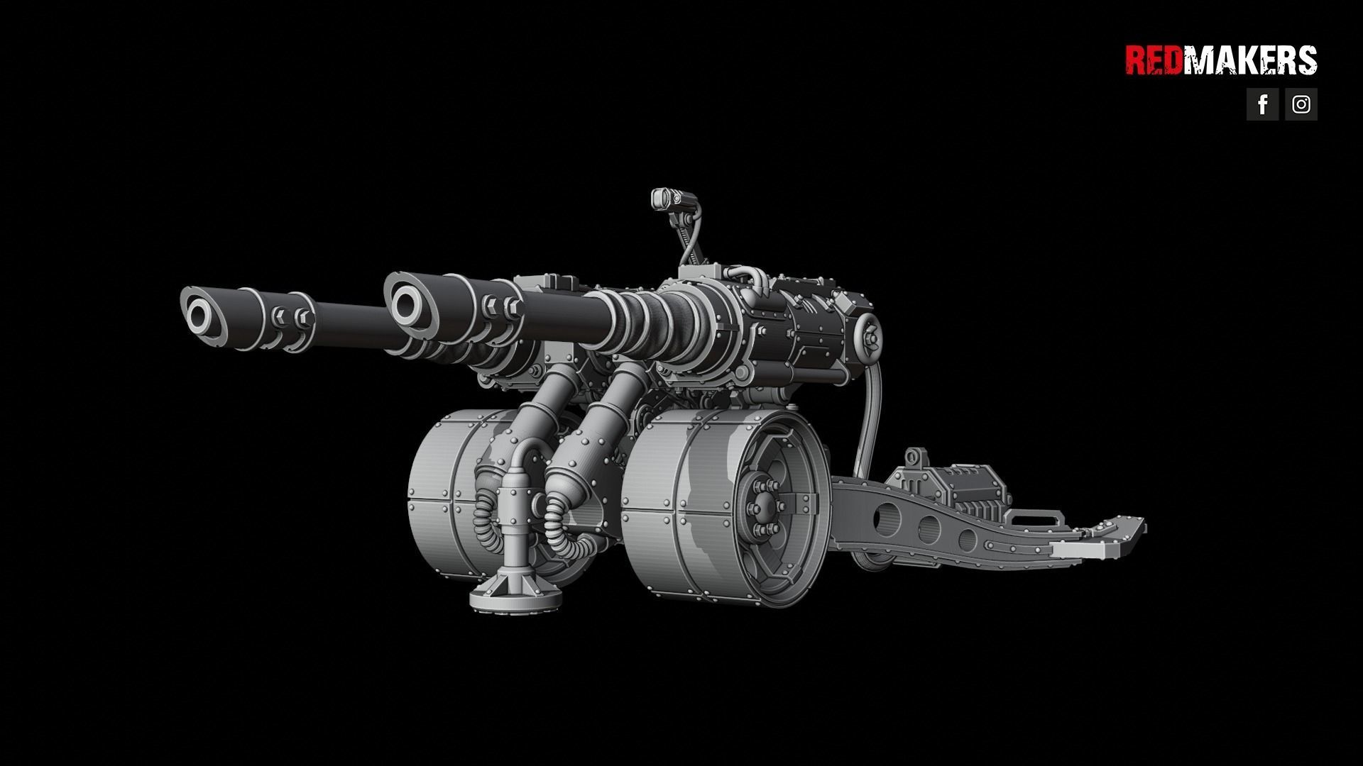 Field Gun and Heavy Laser Cannon - Death Division 3D print model_24