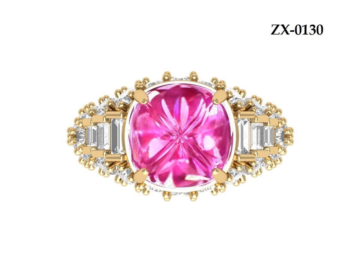 Wedding Ring 3D print model_12