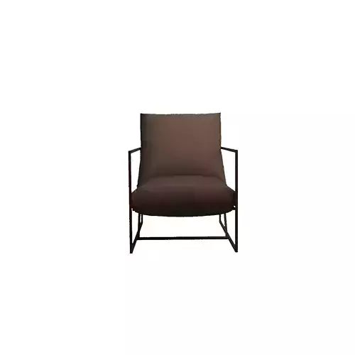 Chair with cushion and metal frame