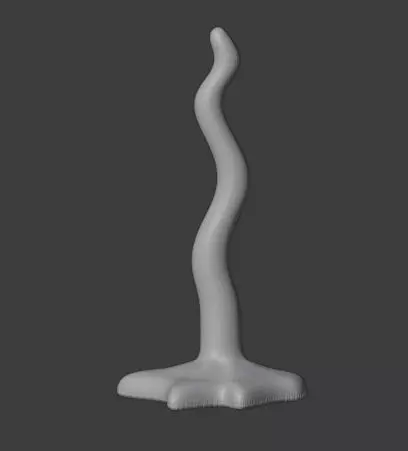 a canndle model snake 3D model_0