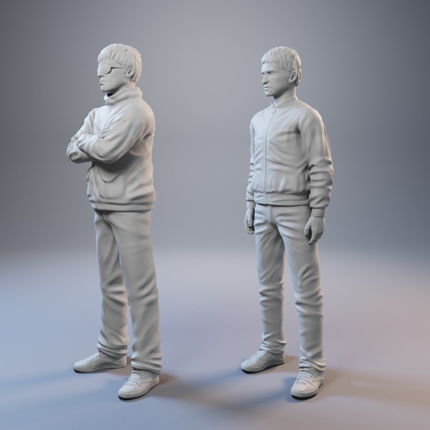 Noel and Liam Gallagher 3D print model_4