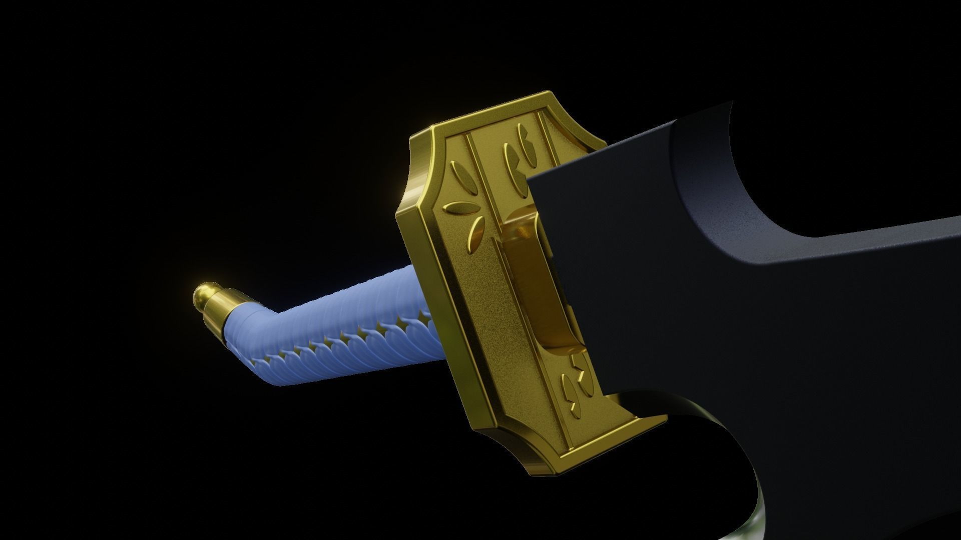 Bleach Shunsui Kyoraku Blade 3D print model_4