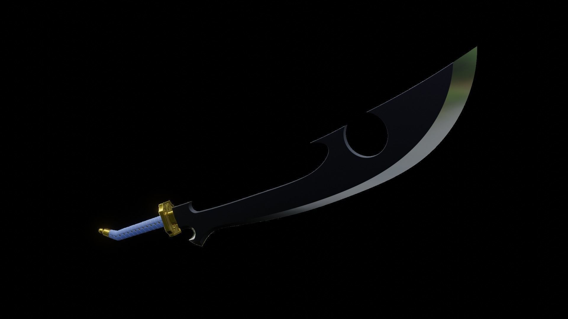 Bleach Shunsui Kyoraku Blade 3D print model_3