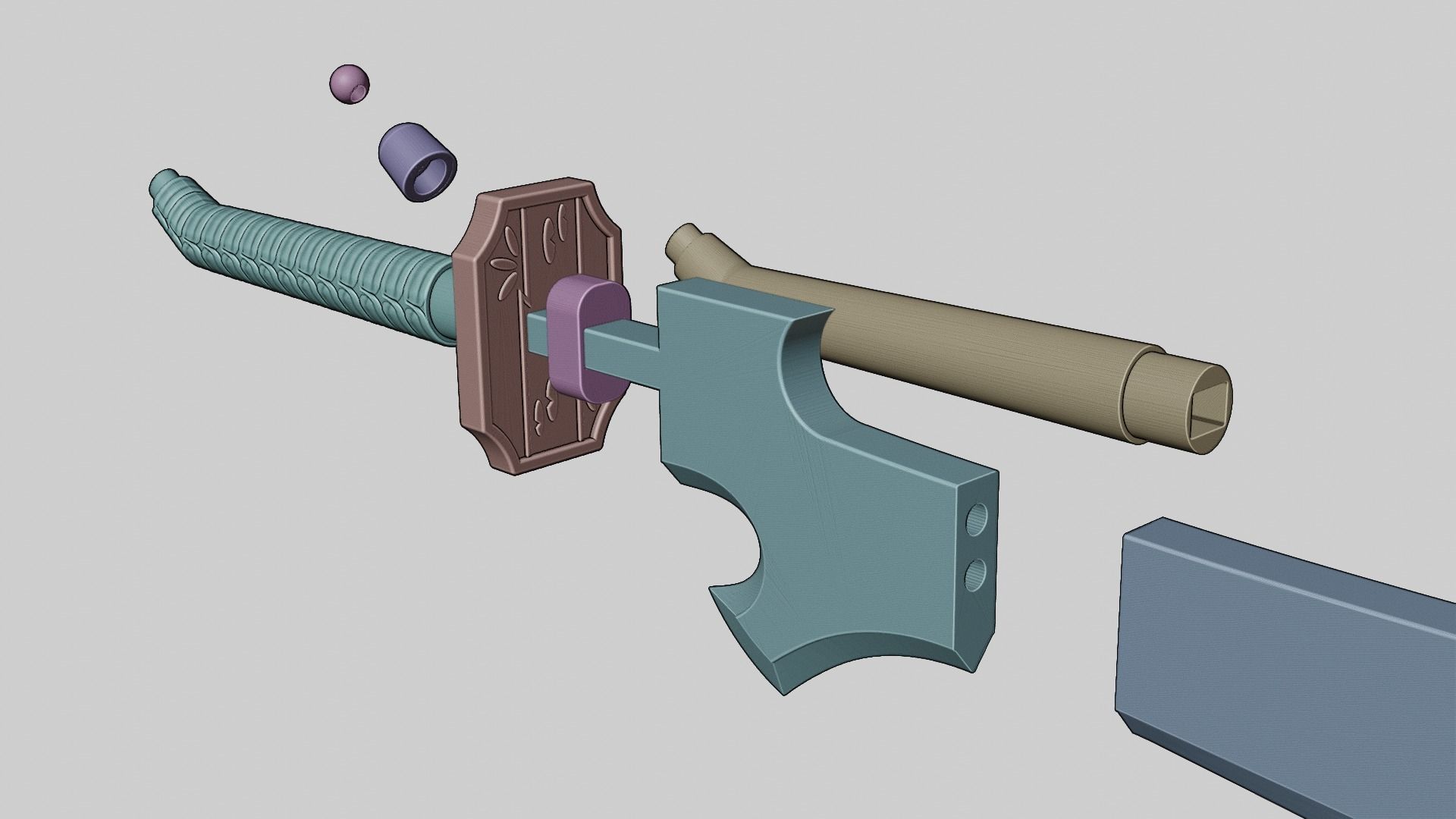 Bleach Shunsui Kyoraku Blade 3D print model_22