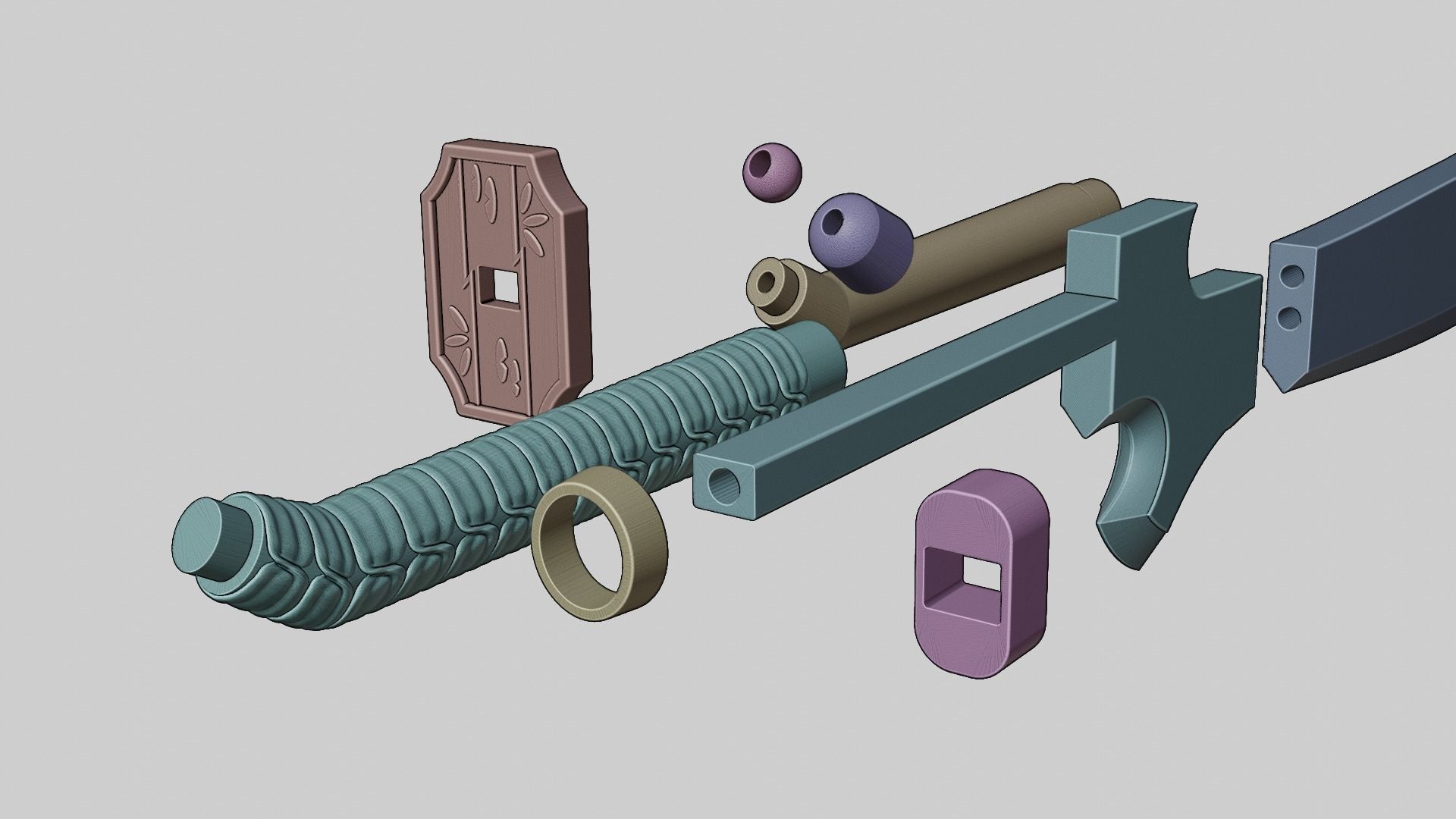 Bleach Shunsui Kyoraku Blade 3D print model_23