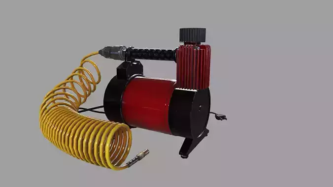 Heavy-Duty Tire Inflator Low-poly 3D model