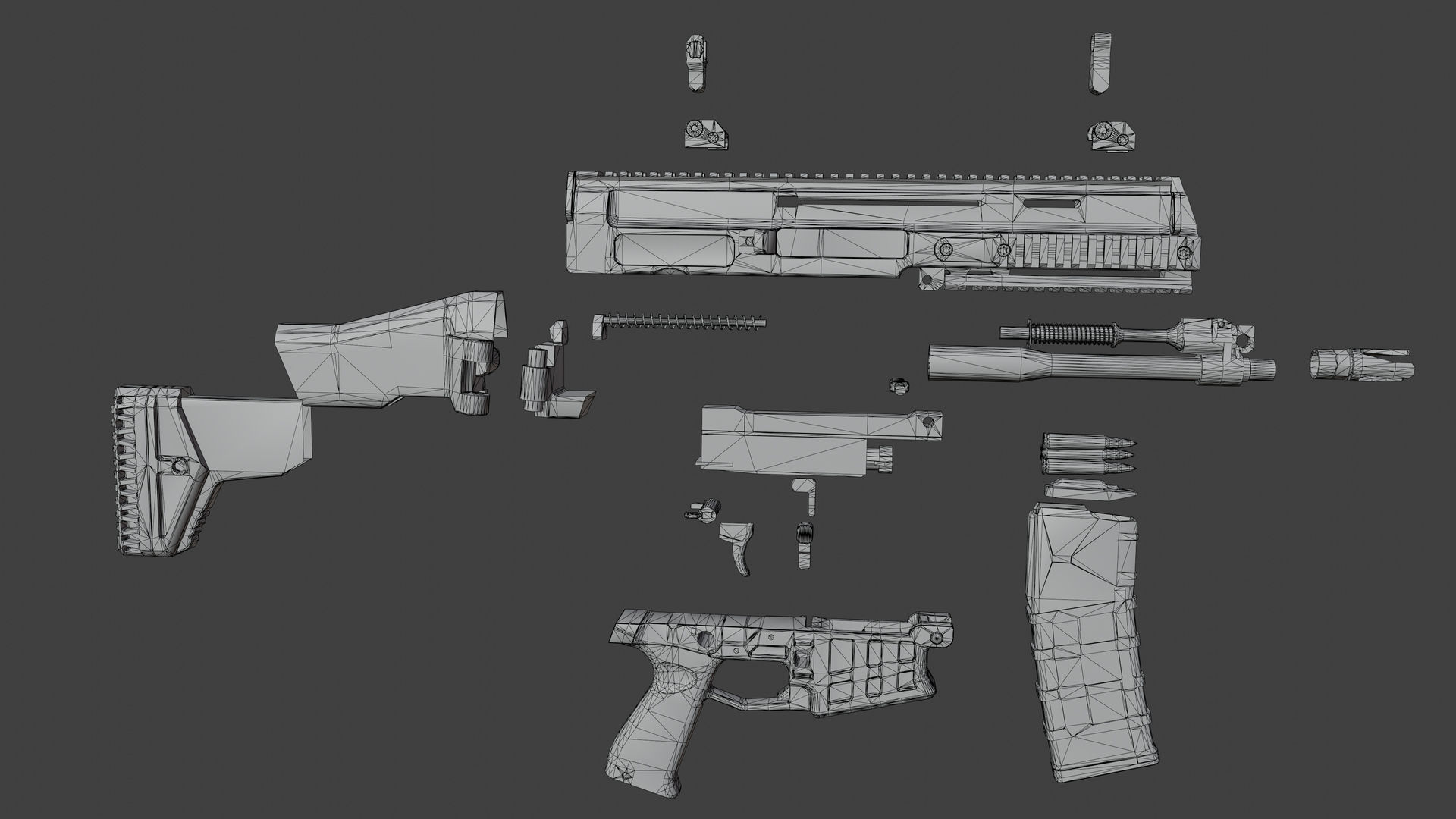 CZ Bren 2 NATO Low-poly 3D model_9