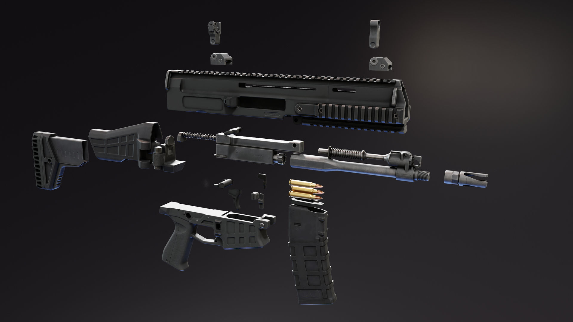 CZ Bren 2 NATO Low-poly 3D model_5