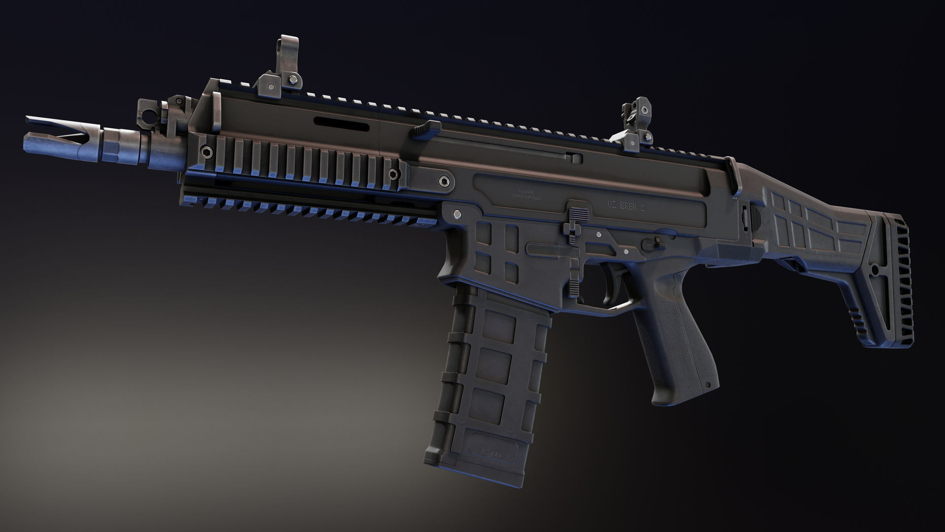 CZ Bren 2 NATO Low-poly 3D model_2