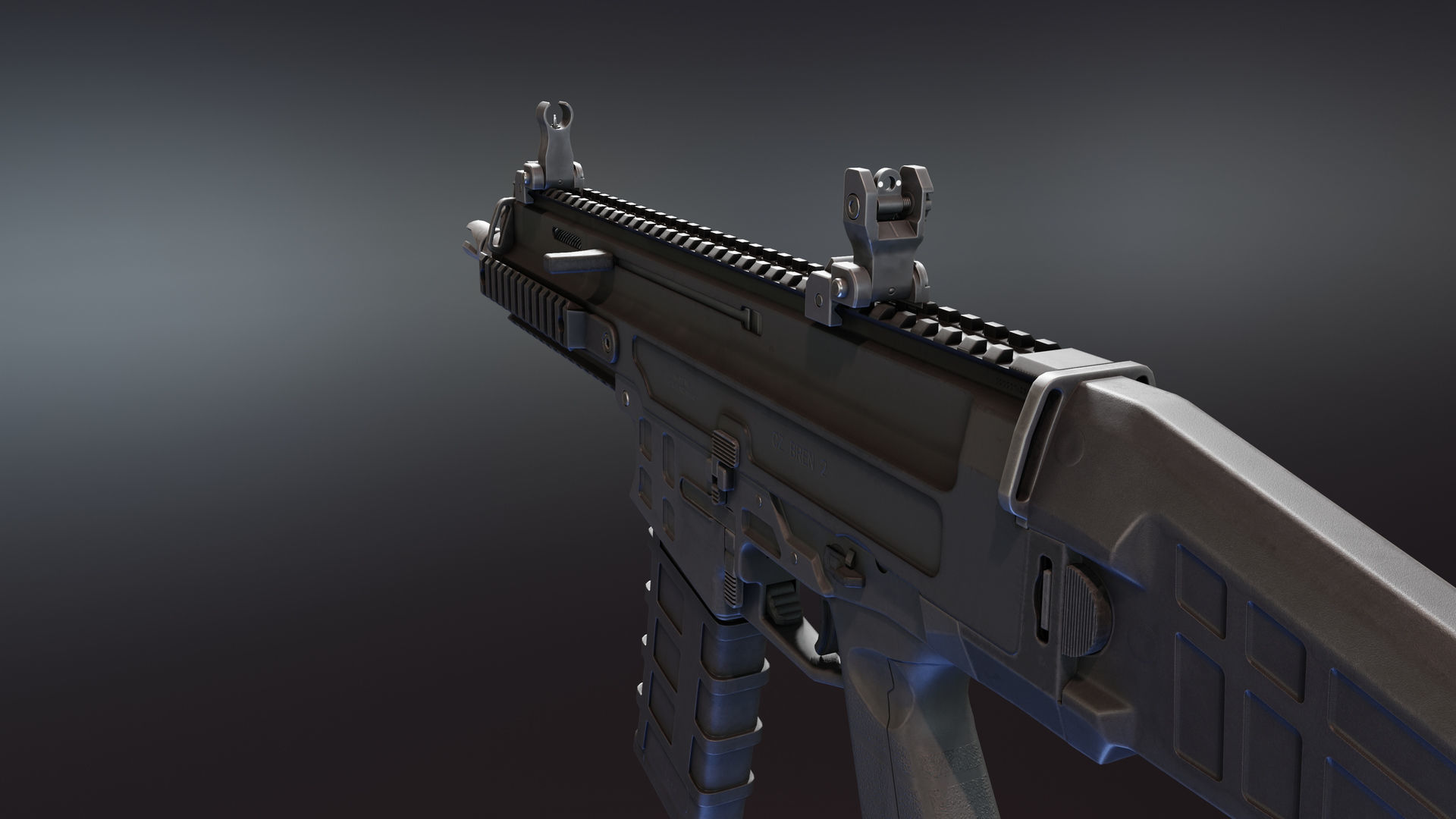 CZ Bren 2 NATO Low-poly 3D model_3