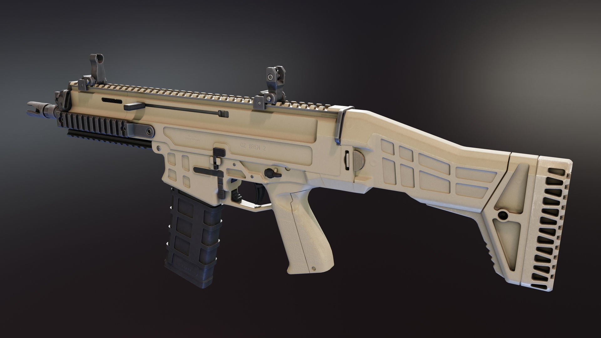 CZ Bren 2 NATO Low-poly 3D model_6