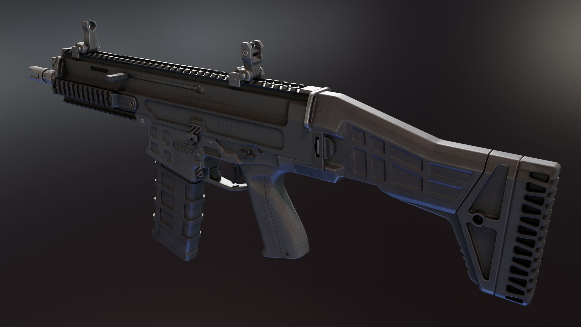 CZ Bren 2 NATO Low-poly 3D model_1