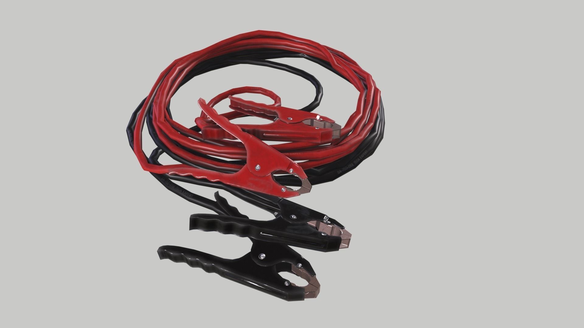 Jump Leads Low-poly 3D model_1