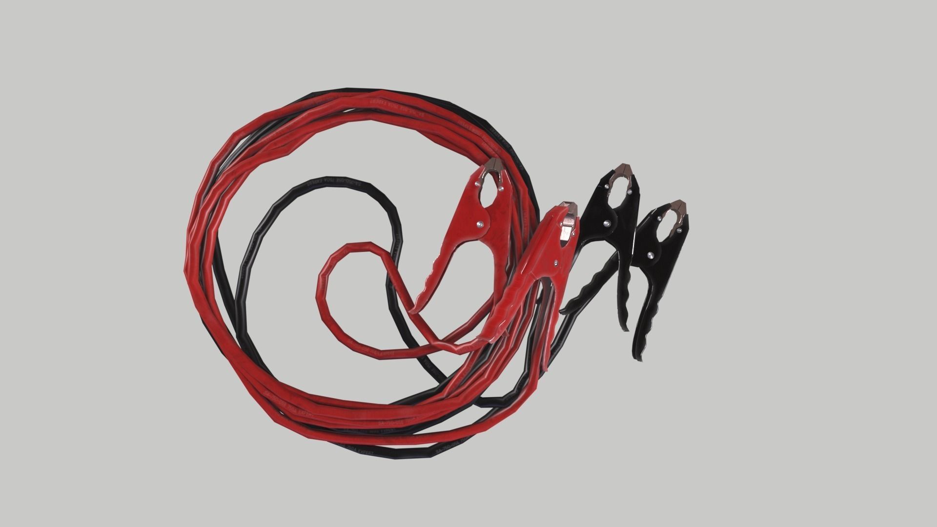 Jump Leads Low-poly 3D model_2