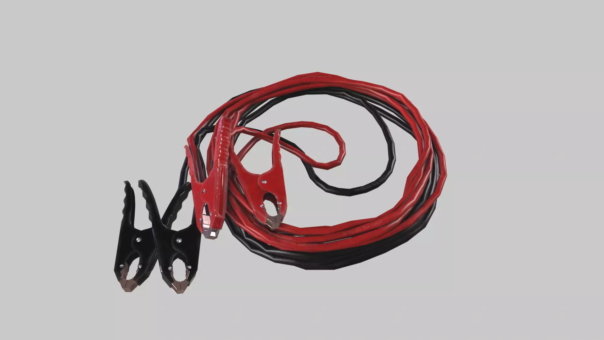 Jump Leads Low-poly 3D model_0