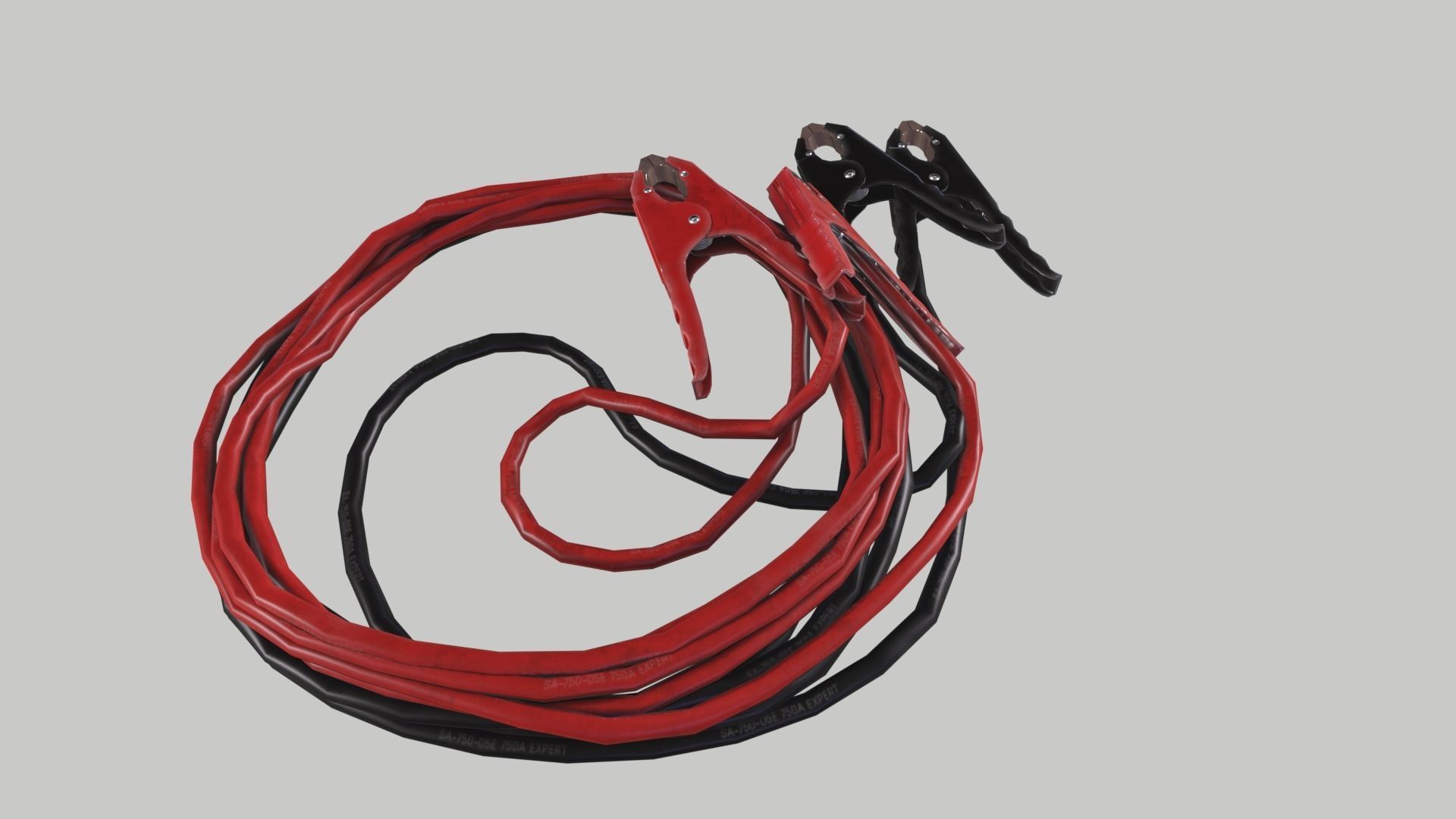 Jump Leads Low-poly 3D model_3